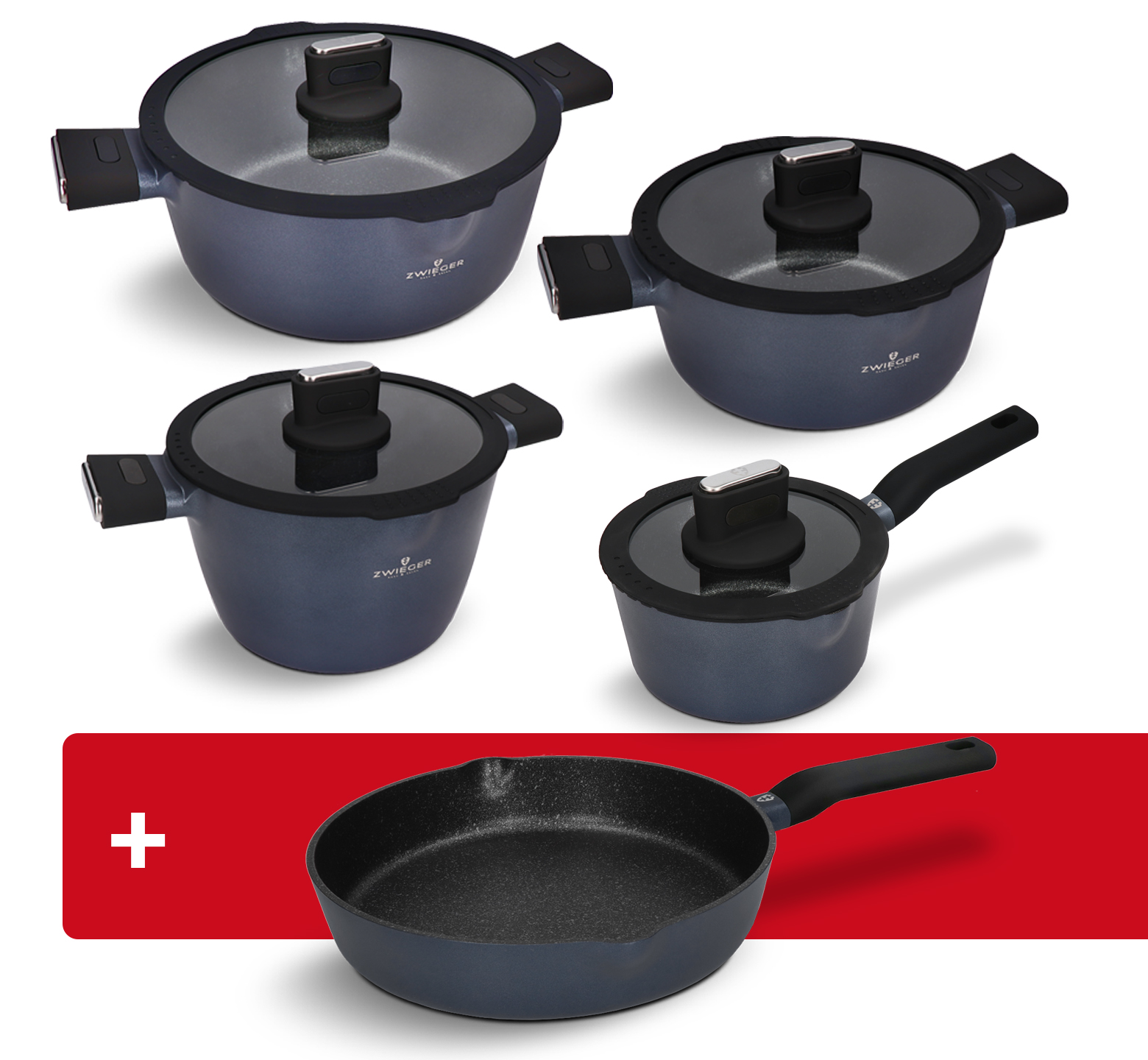 Zestaw garnków 8 el. Vesna Zwieger + Patelnia 28 cm Vesna