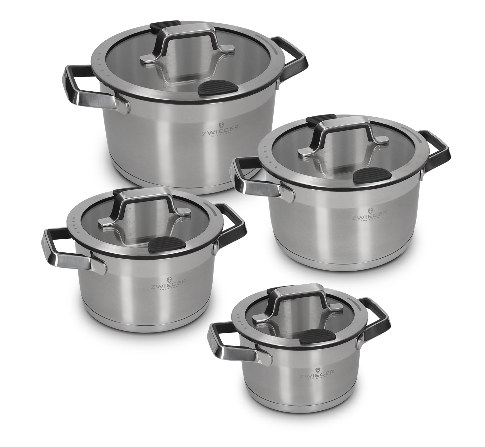 Zestaw garnków 8 el. Klassiker PRO Black Zwieger