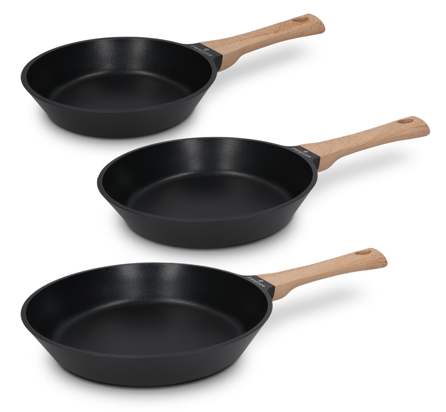 Zestaw patelni 3 el. Obsidian Wood Light Zwieger