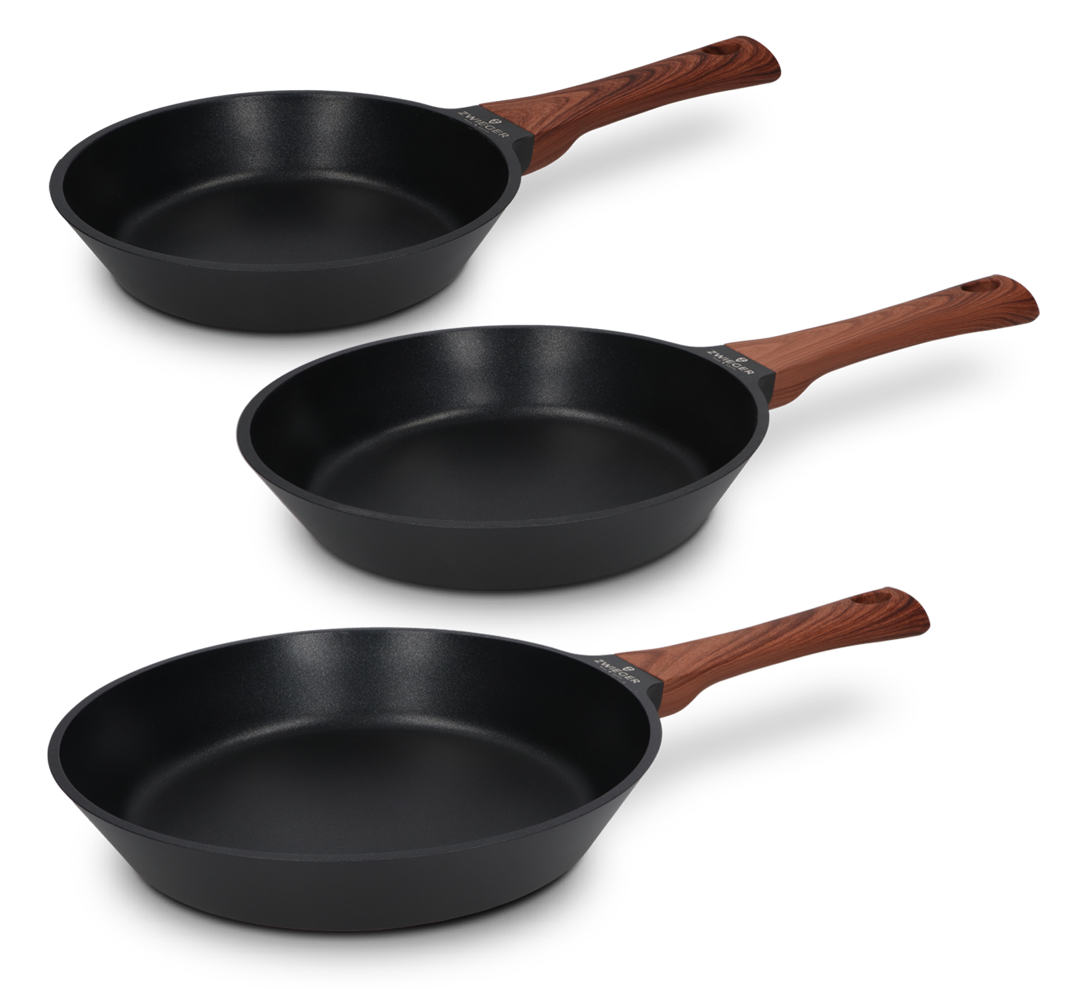 Zestaw patelni 3 el. Obsidian Obsidian Wood Dark Zwieger