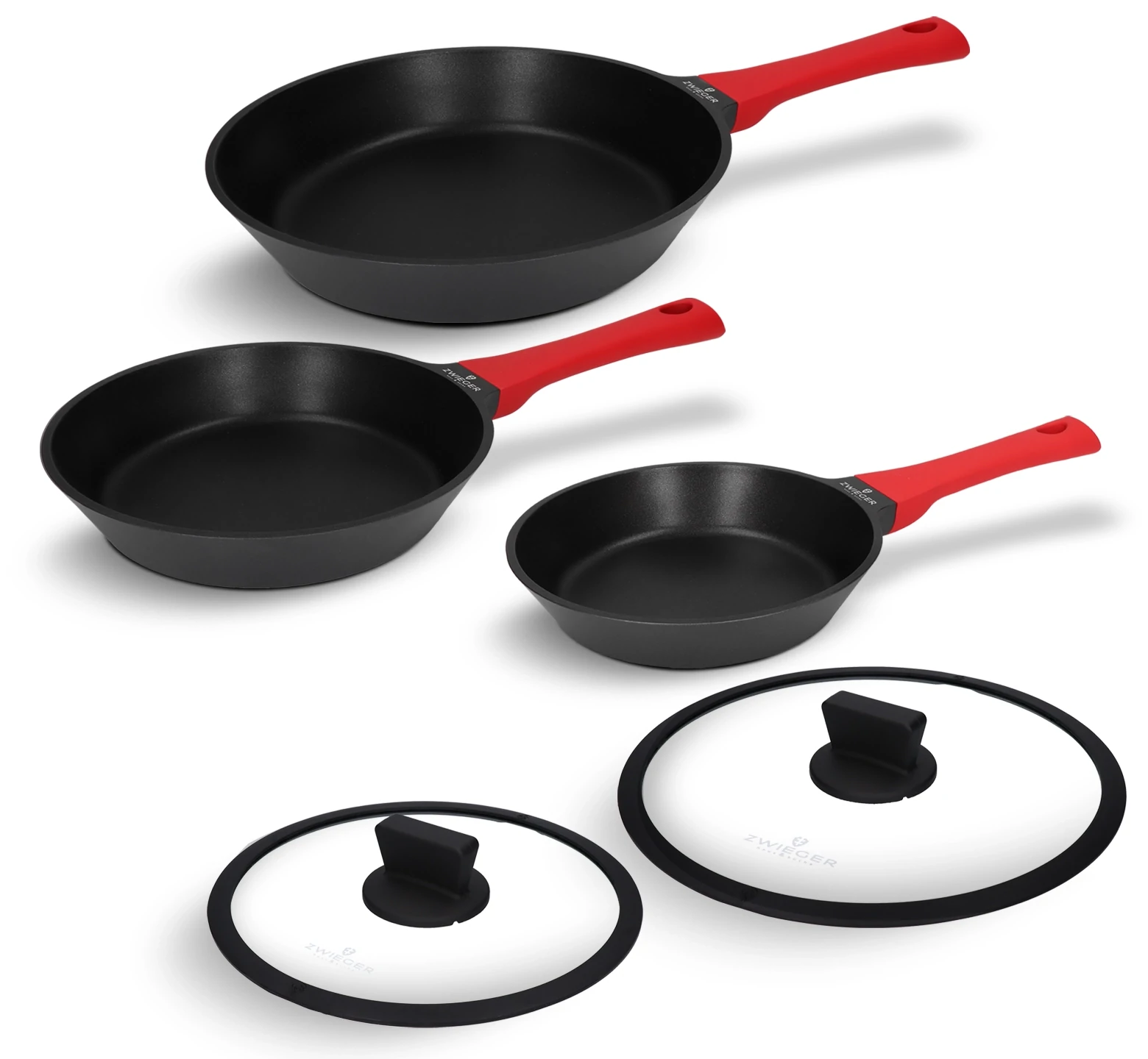 Zestaw patelni i pokrywek 5 el. Obsidian Zwieger