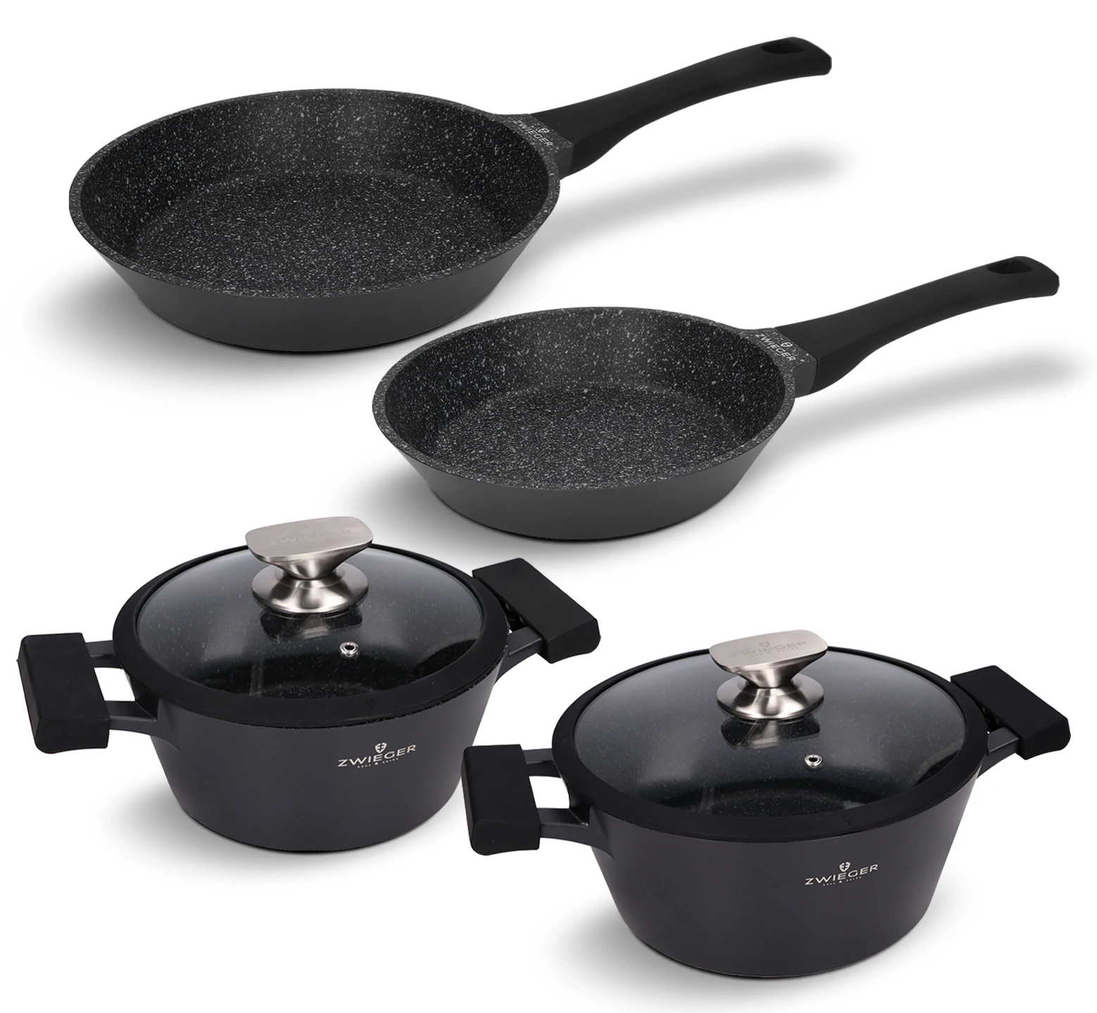 Zestaw garnków i patelni 6 el. Black Stone Zwieger