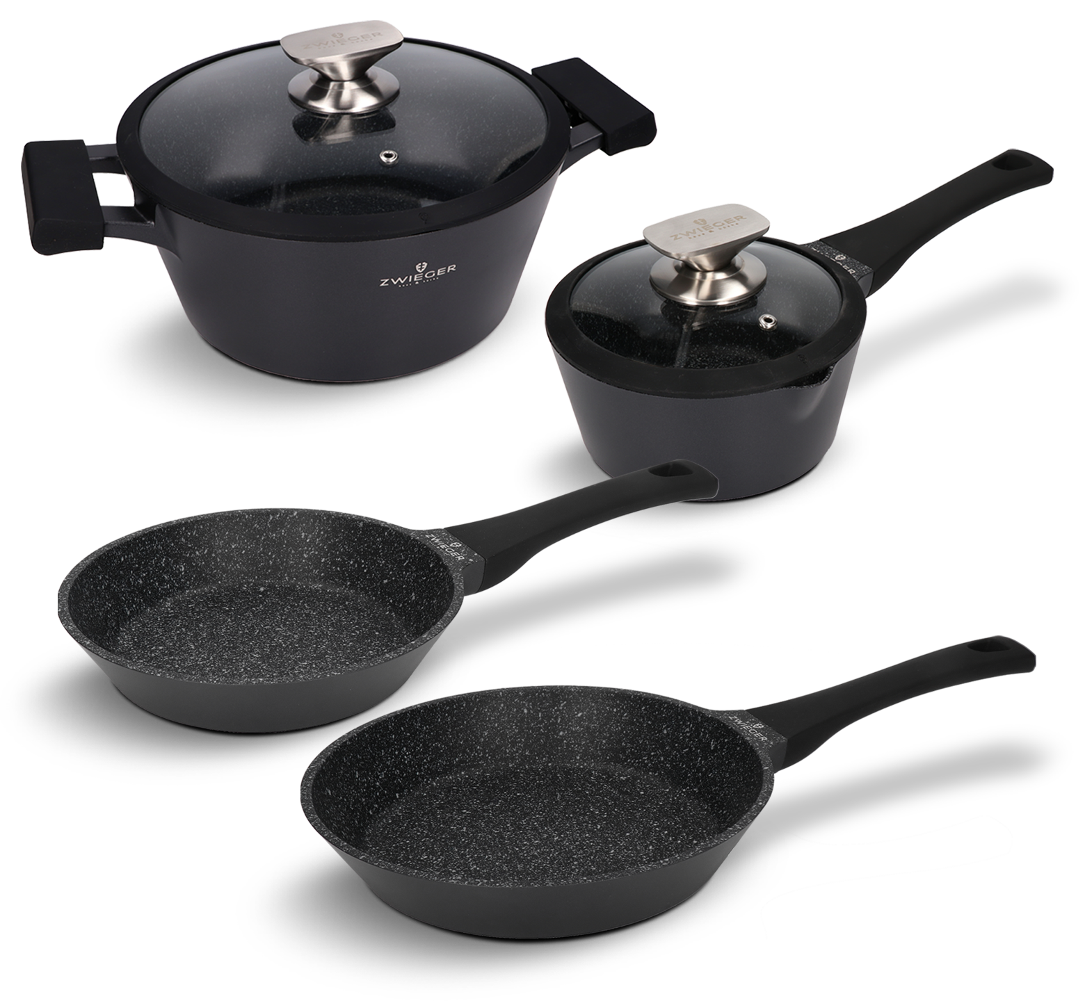 Zestaw garnków i patelni 6 el. Black Stone Zwieger