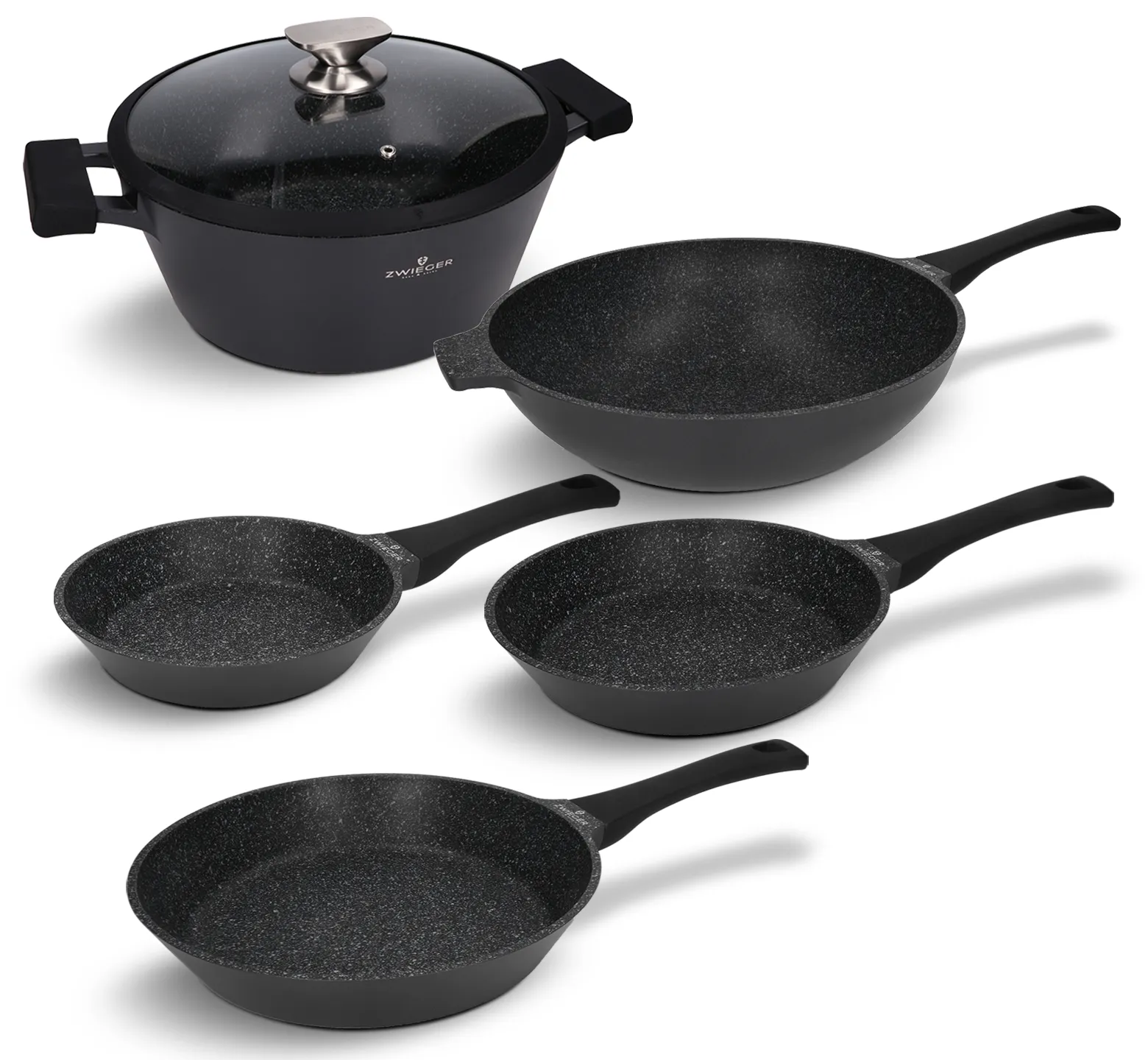 Zestaw garnka i patelni 6 el. Black Stone Zwieger